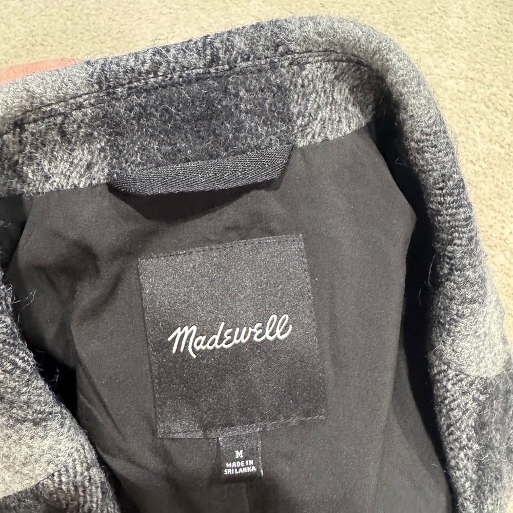 Madewell Black and Gray Plaid Blazer - Picture 5 of 9